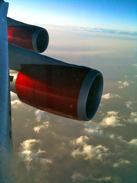Virgin Atlantic flight, London bound