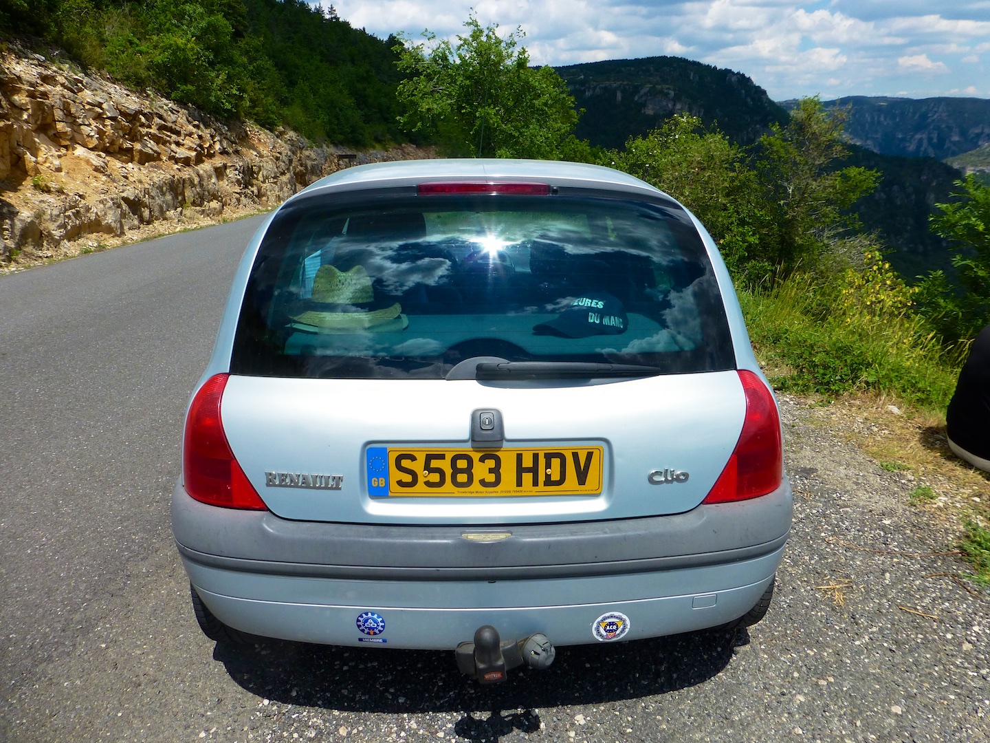 Renault Clio driving through France