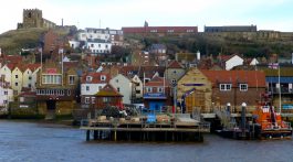 The Whitby harbour. North Yorkshire, England