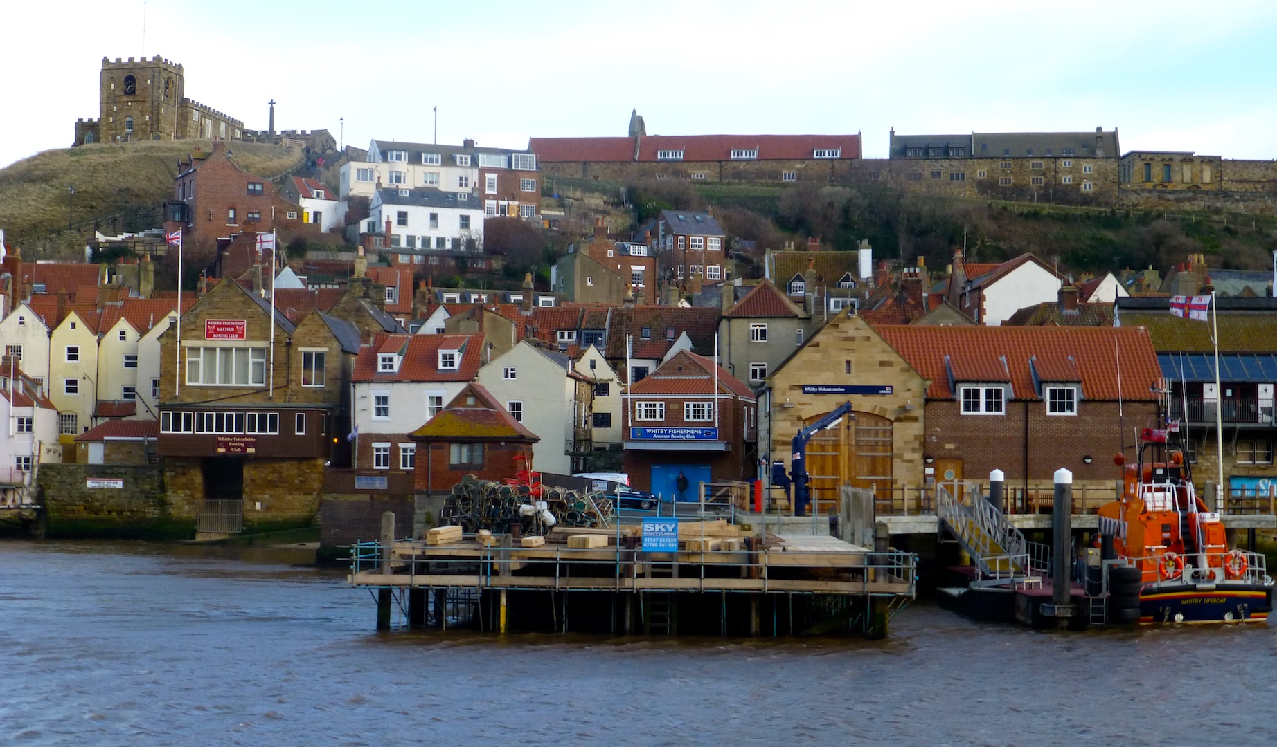 The Whitby harbour. North Yorkshire, England