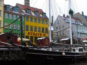 Nyhavn, Copenhagen, Denmark by the canal