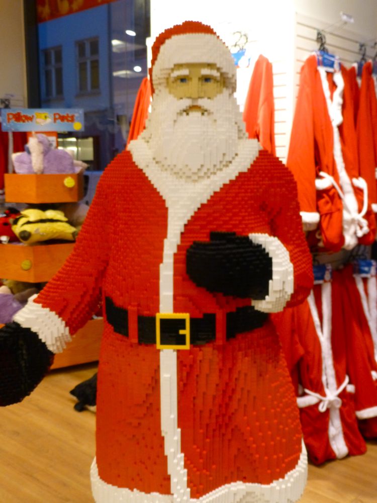 Santa in Lego at Copenhagen's flagship Lego store