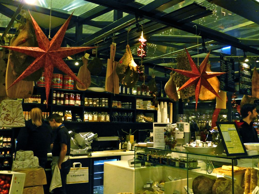 Italien food for sale at the Copenhagen Glass market, Copenhagen, Denmark