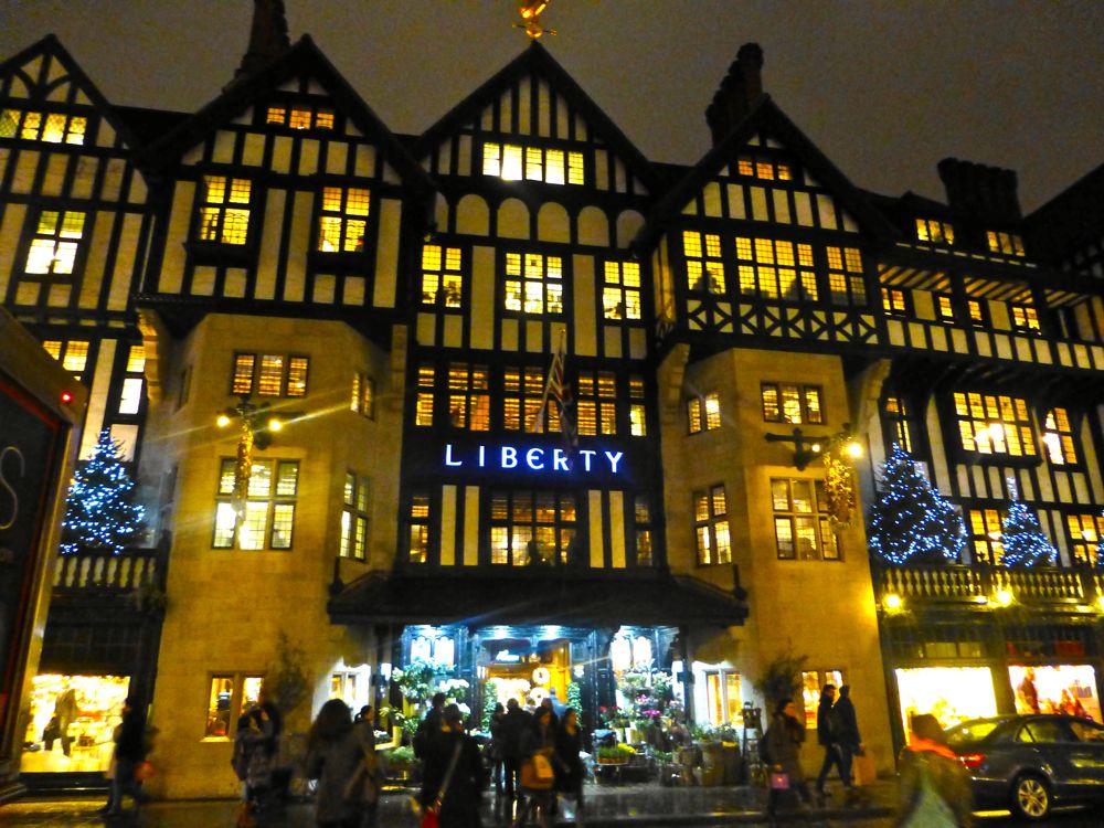 Liberty's of London, Christmas lights, December 2012