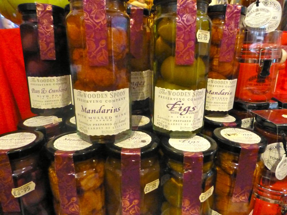 Christmas preserves at the farm shop at Castle Howard, North Yorkshire, England