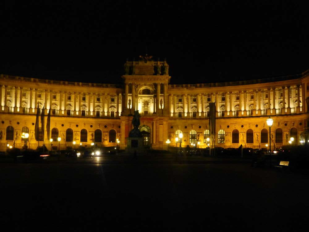 The Hofburg Vienna at night