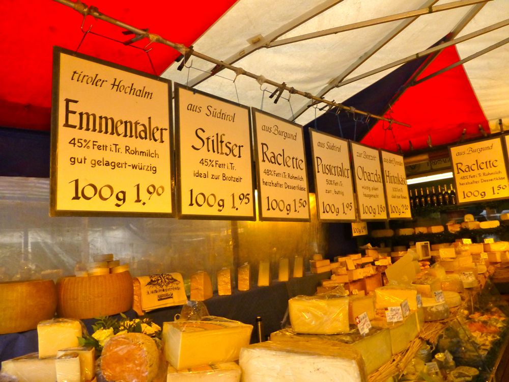 Cheese sellers at Viktualienmarkt, Munich