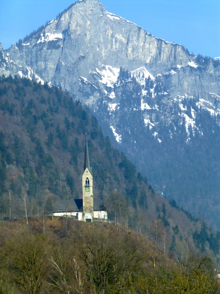 Church in Swiss Alps enroute to Lake Como