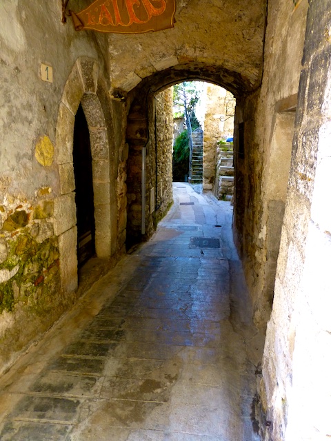Medieval Street in Roquebrune-Cap-Martin, Cote d'Azur 