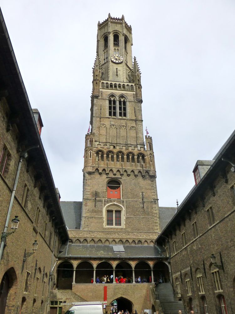 Bruges Belfry from its interior courtyard