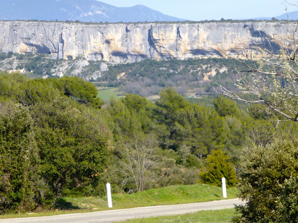 Rock escarpment, Luberon, Provence, France