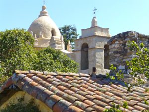 The clay tile roof by Carmel Mission, Carmel, California, USA