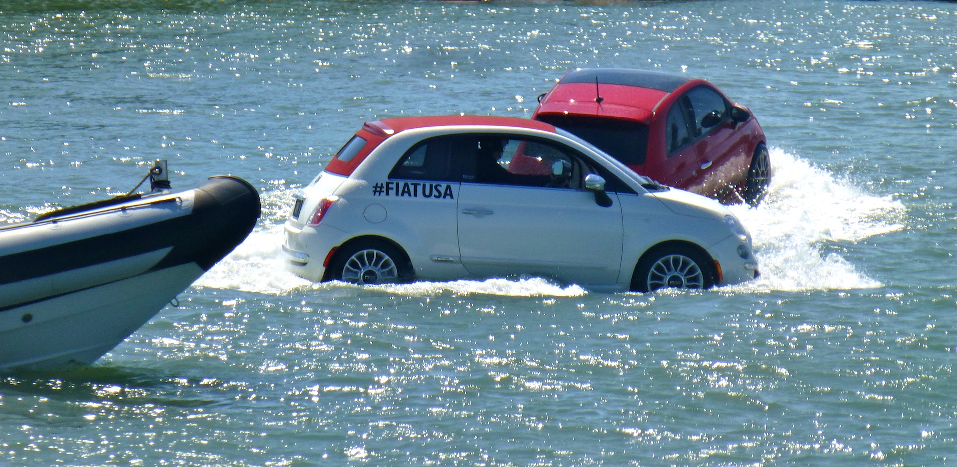 Italian Fiats victory lap for Luna Rossa @ America's Cup San Franciso 2013