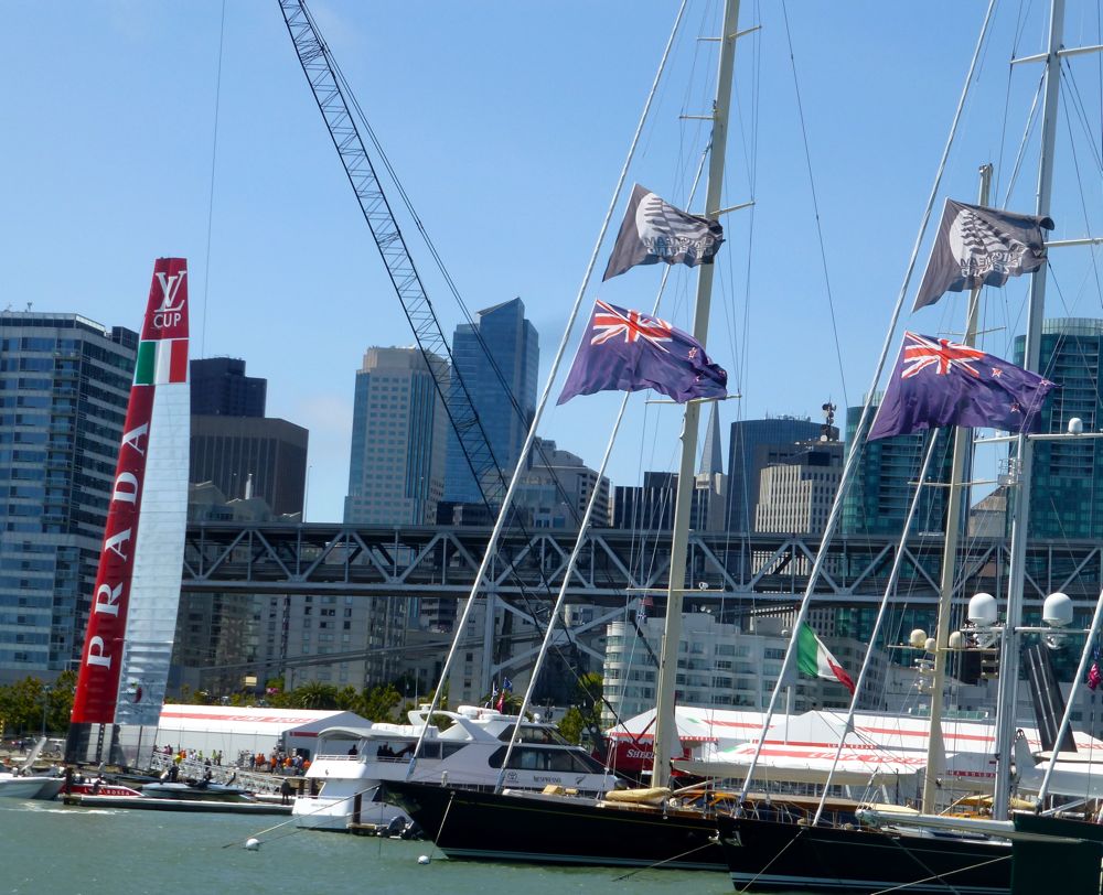 Victorious Luna Rossa docked @ America's Cup 2013