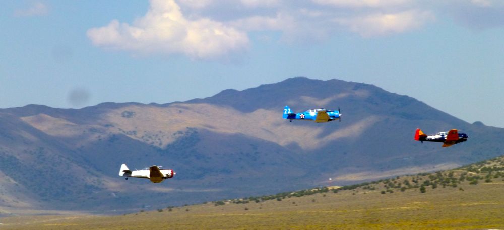 Harvards competing at Reno Air Races