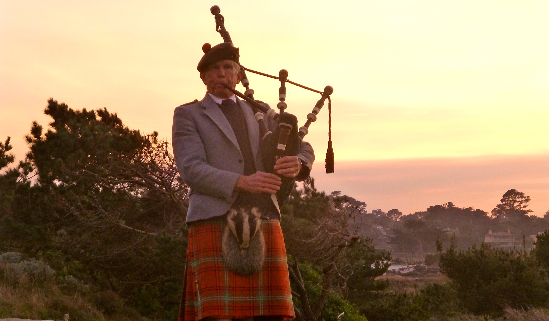 The Piper as sun sets at Spanish Bay , The In at Spanish Bay, California, USA