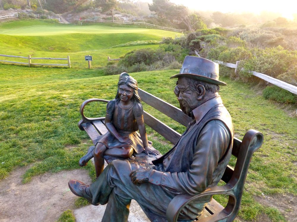 Passing the time at Spanish Bay, approaching sunset at Spanish Bay, 17 Mile Drive near Carmel, California, USA