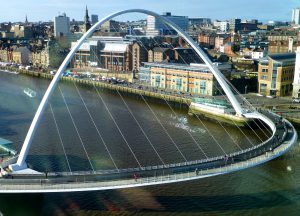 Newcastle's Millennium Bridge, Newcastle upon Tyne, Englamd