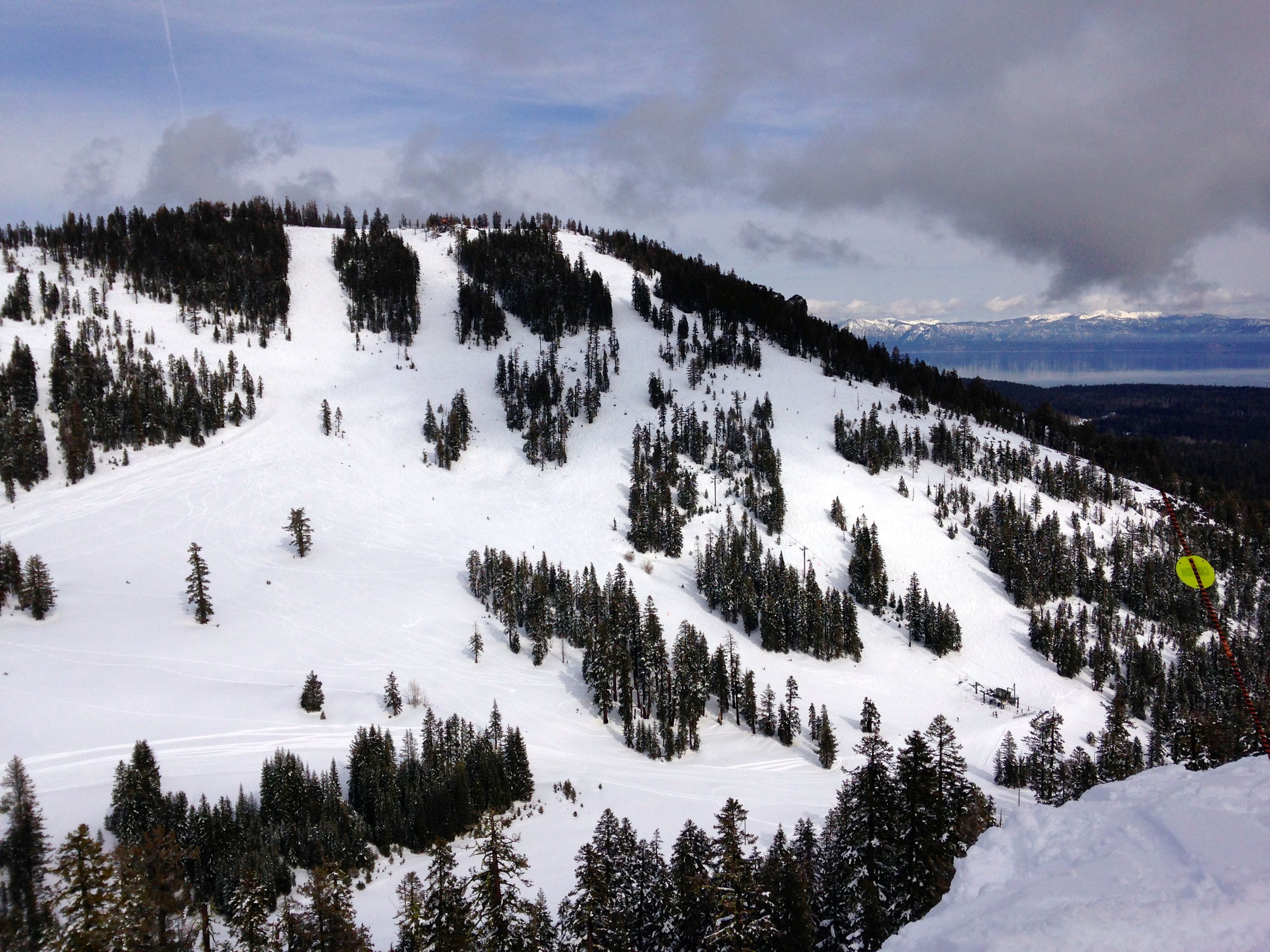 Alpine Meadows, view of Lake Tahoe CA