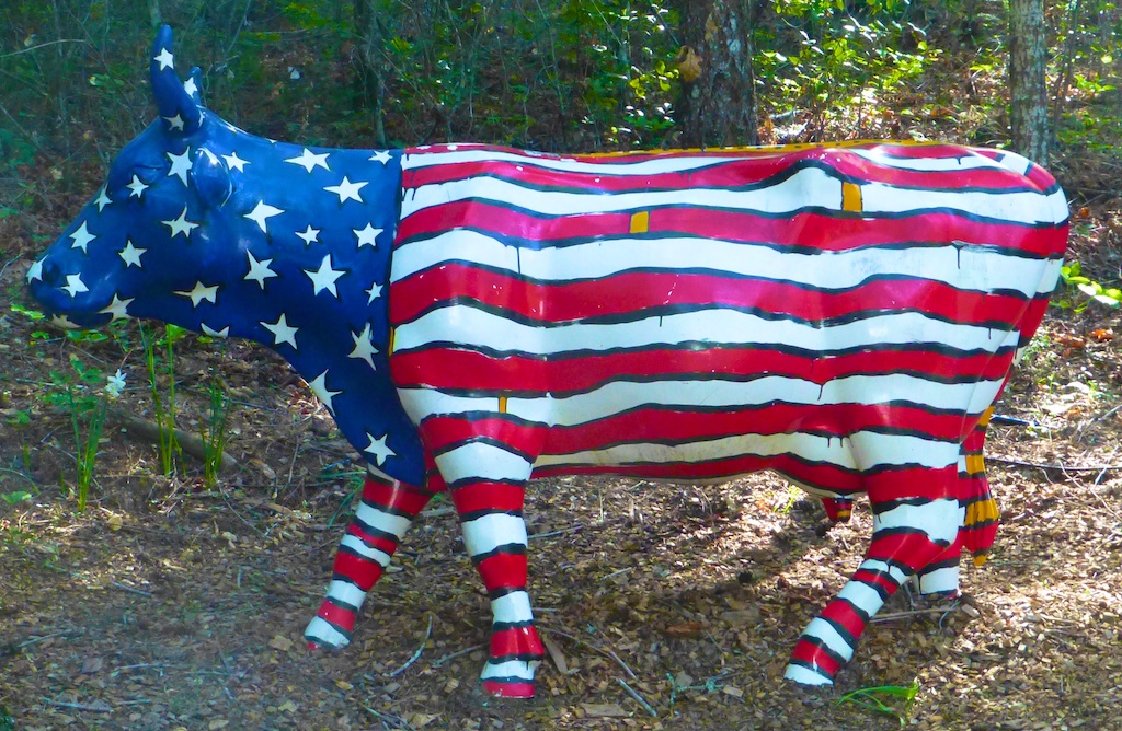 Americana cow at Rombauer, winery, Napa Valley, California