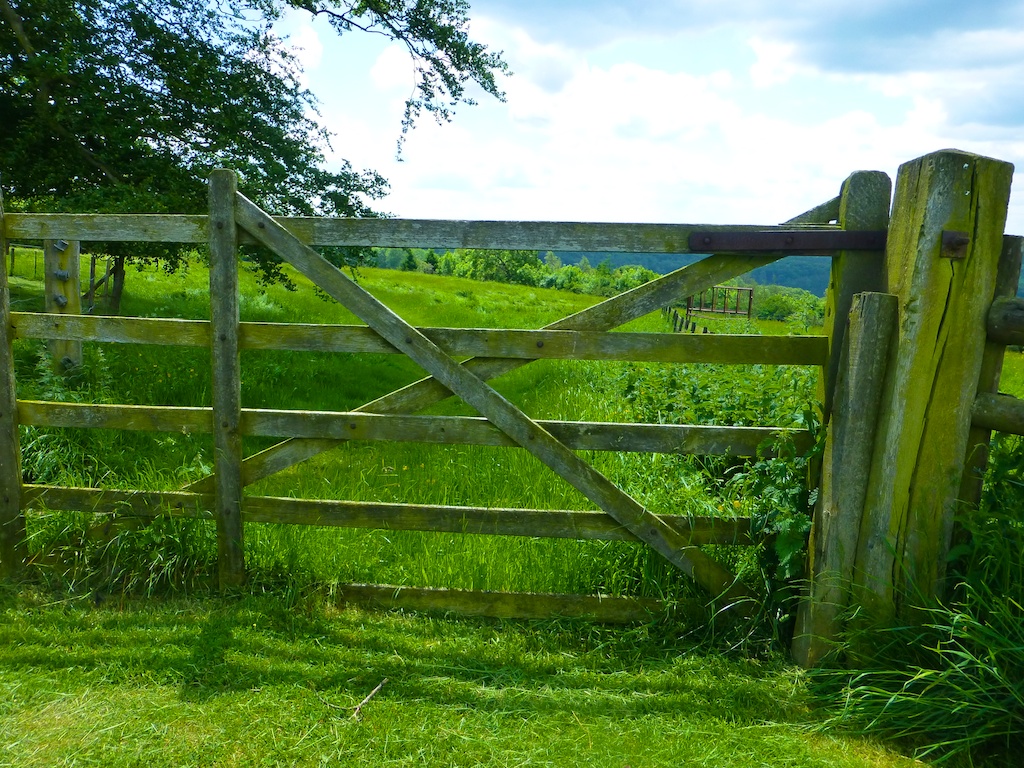 English Farm gate in the Cotswolds near Broadway