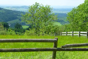 English countryside in the Cotswolds near Broadway, England
