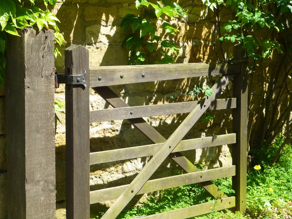 English gate in Broadway in the Cotswolds