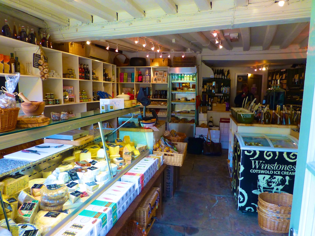 Inside the Cotswolds Cheese shop in Chipping Campden, England