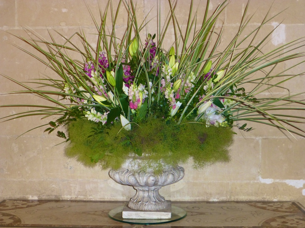 Flower display at Chenonceau, Loire Valley, France