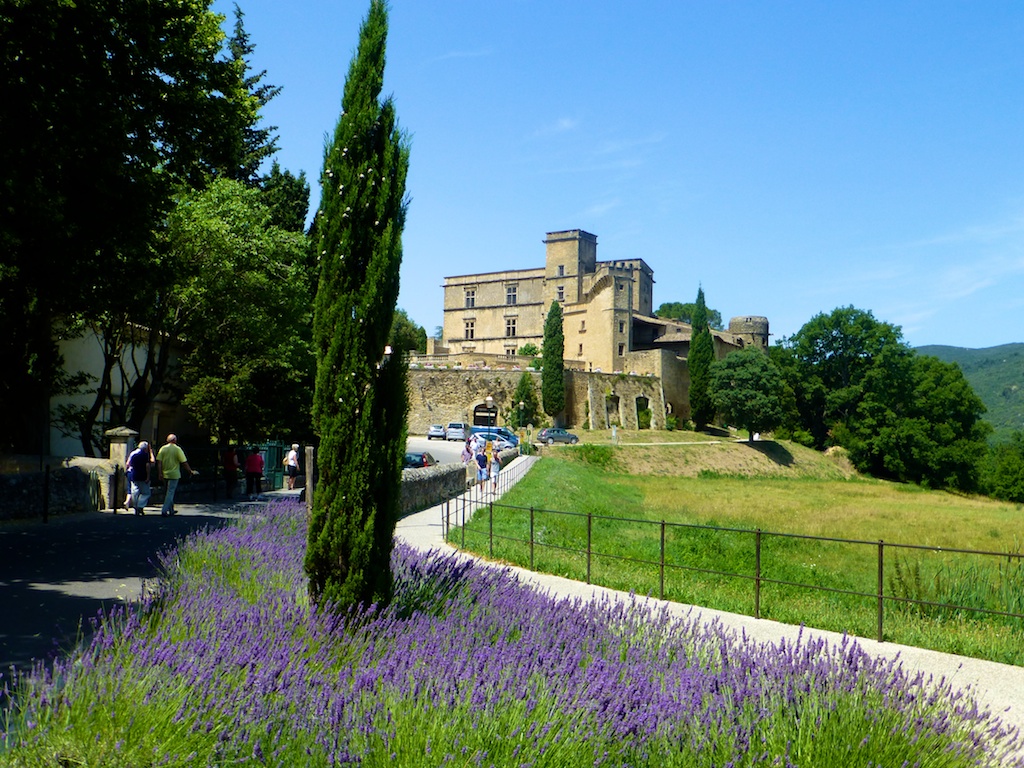 The lavender by Chateau in Lourmarin, Luberon. Provence, France