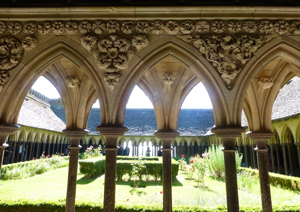 Abbey cloisters at Mont Saint-Michel