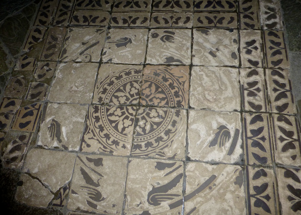 Mosaic floor in the Abbey, Mont Saint Michel, France