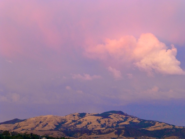 Autumnal evening sky over Mt Diablo, Danville California