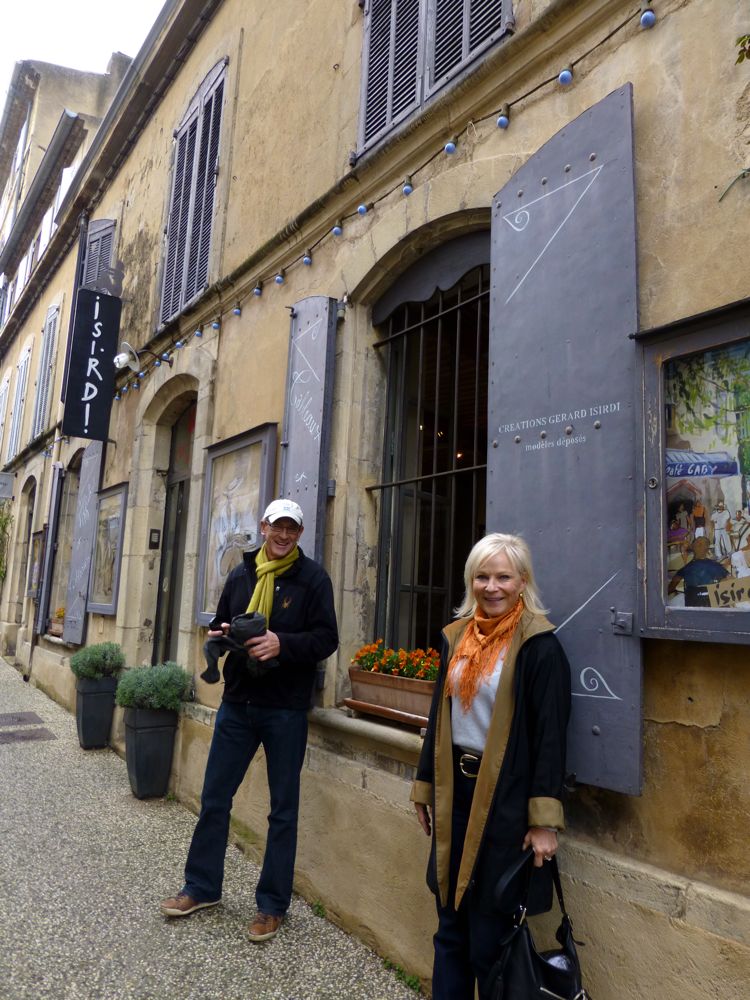 Outside the Isidri Gallery in Lourmarin The Luberon, Provence, France