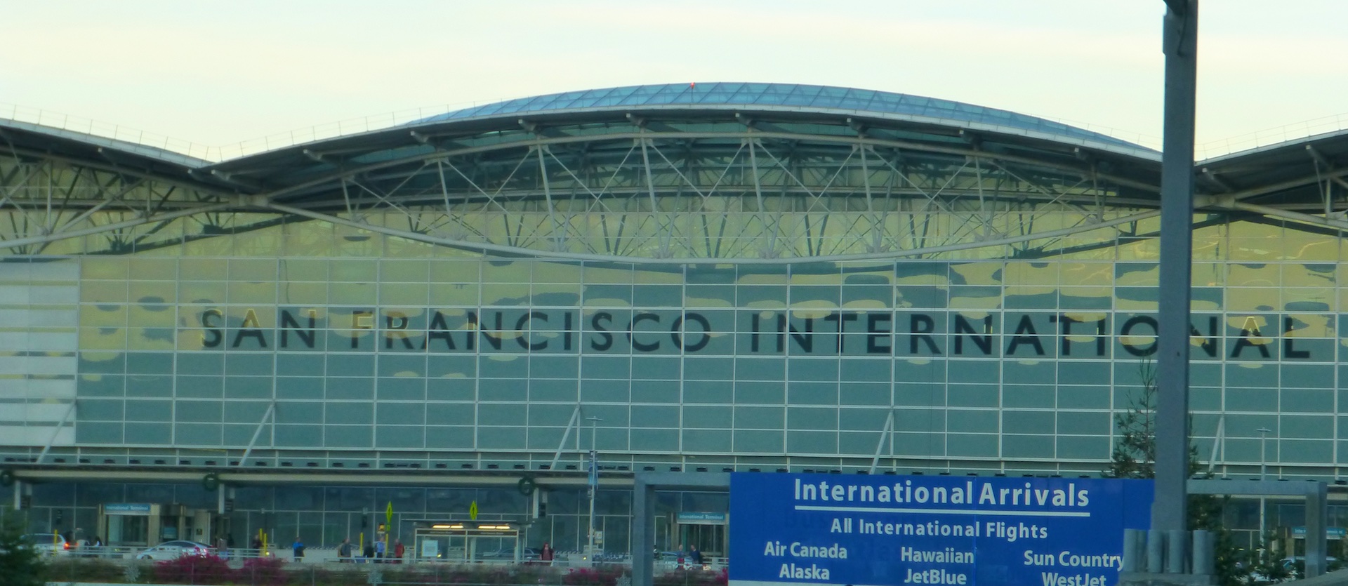 San Francisco International Airport, flying home to England