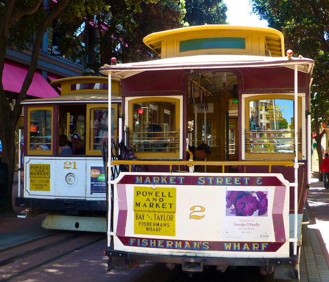 Cable cars of San Francisco, California, USA