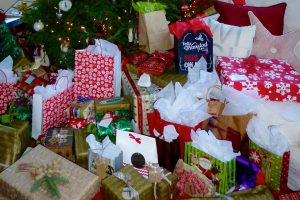 Opening Christmas presents on Boxing Day