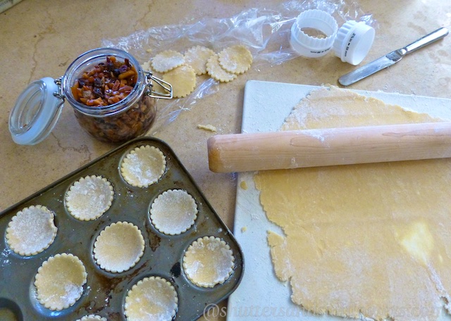 Making mince pies for Christmas