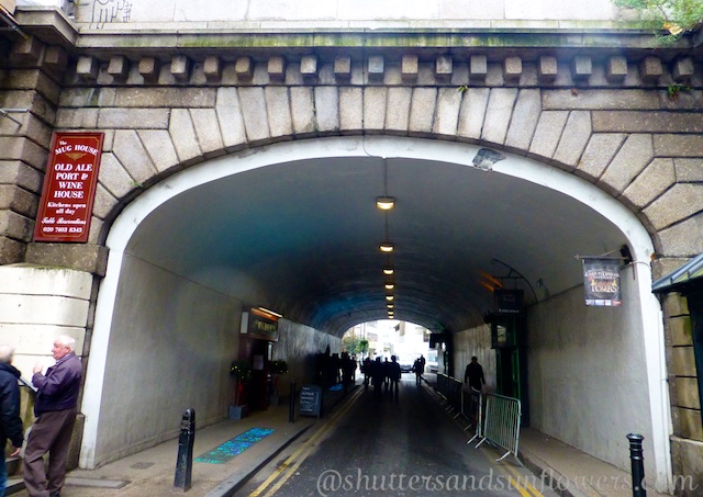 Only remaining archway of London Bridge from Dickens' times