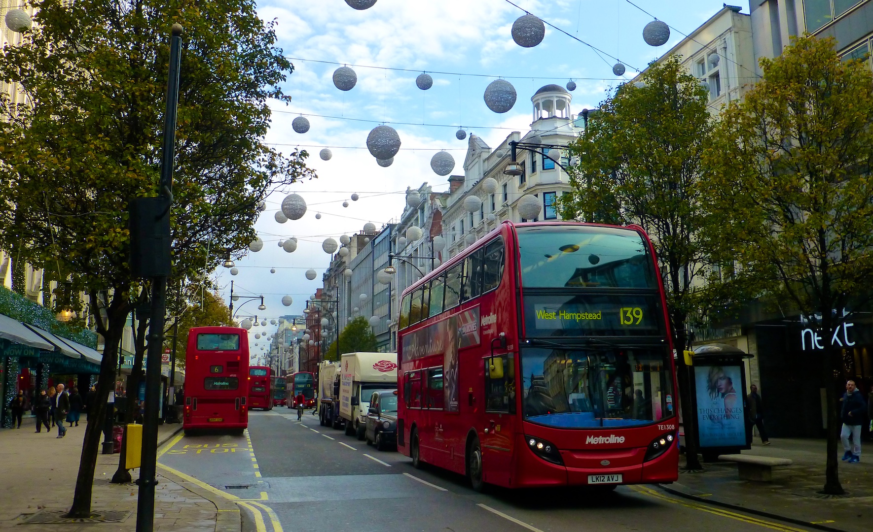 Oxford Street, London, England at Christmas