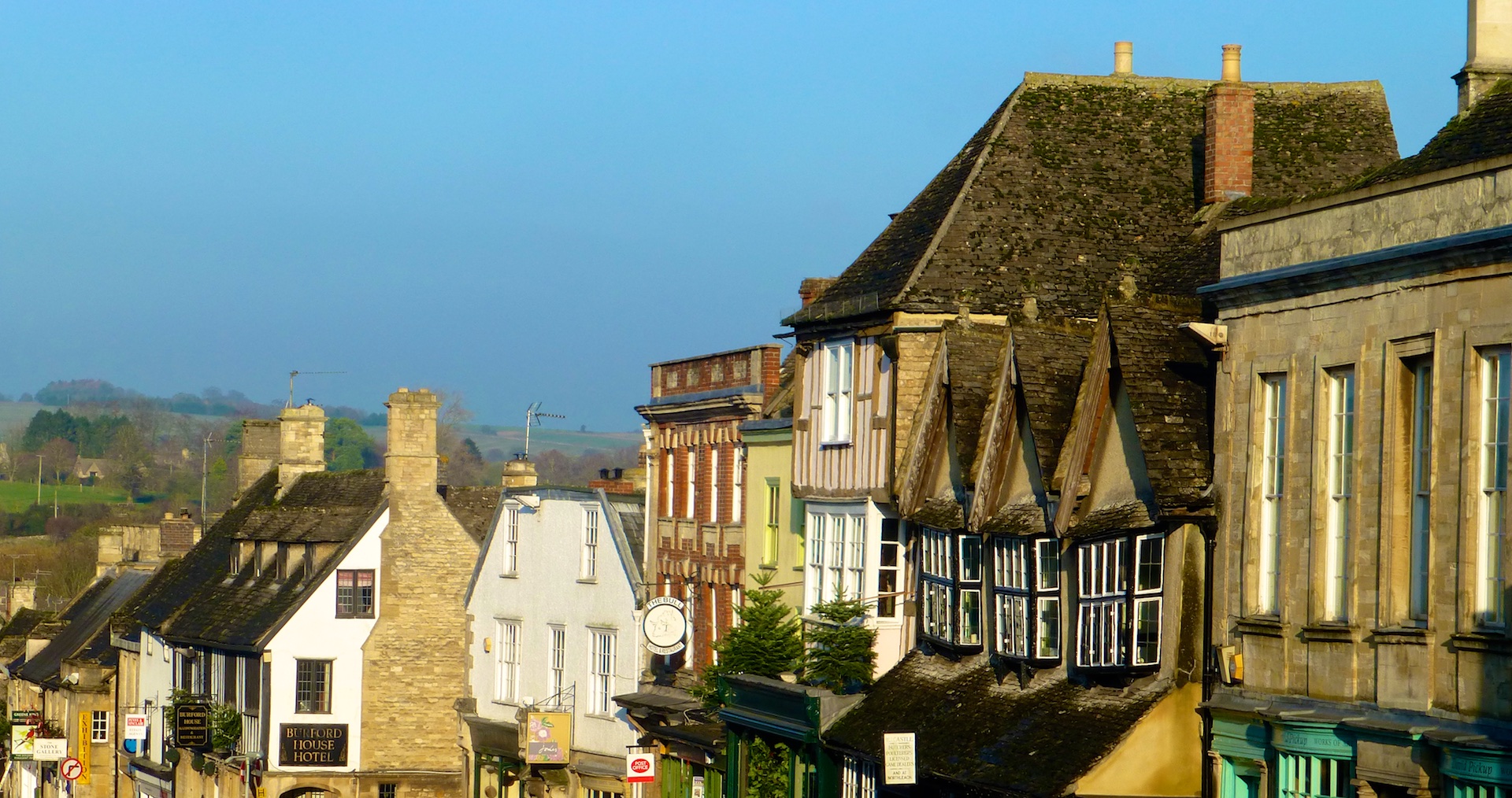 Roof tops of Burford, the Cotswolds, England