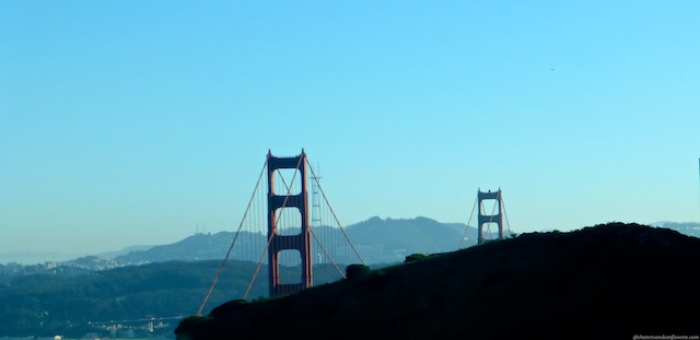 First sight of the Golden Gate Bridge into San Francisco from Marin County 