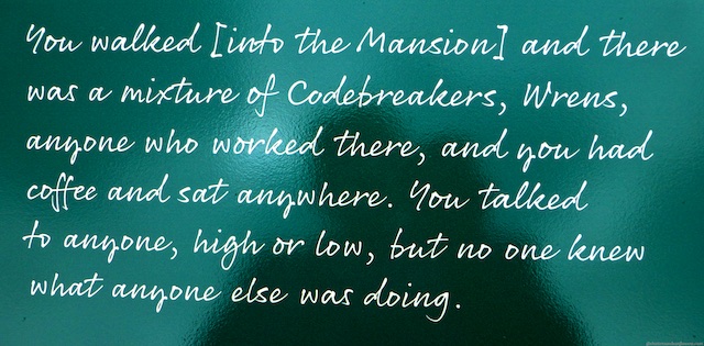 Words of people who worked at Bletchley Park