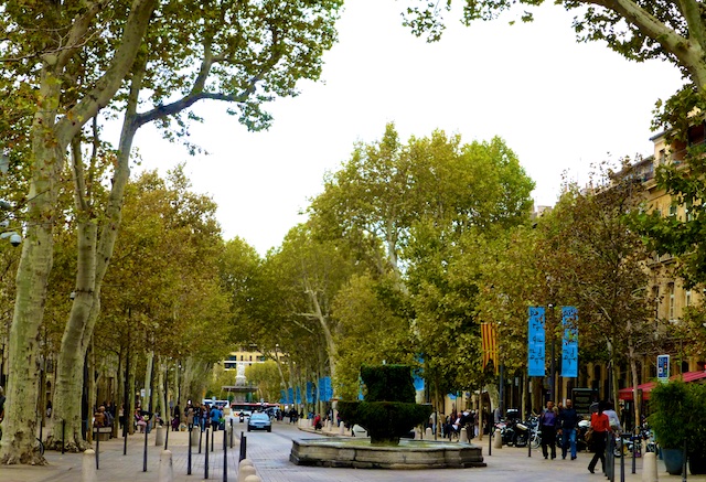 Cours de Mirabeau, Aix-en-Provence, in summer