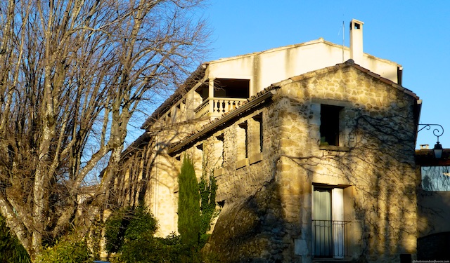 By the outside of Le Moulin de Lourmarin, Lourmarin, Luberon, Provence, France