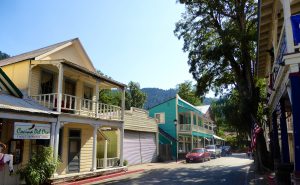 Streets of Downieville California, Gold Rush town on Route 49, USA