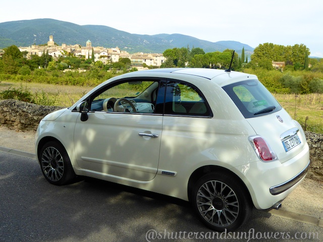 Fiat in Lourmarin in the Luberon Valley, Vaucluse, Provence, France