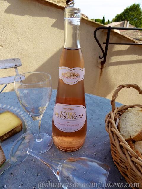 Rose wine Lourmarin in the Luberon Valley, Vaucluse, Provence, France