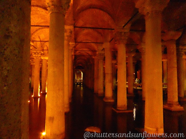 Columns of Yerebatan Cistern, Istabul, Turkey