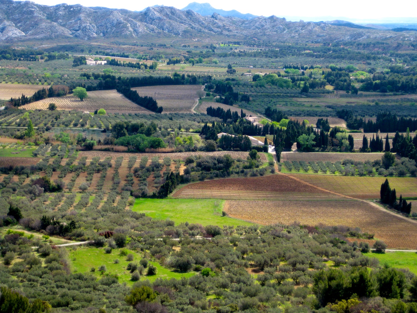 Valley 'Le Crau', the Roman 'Via Aurelia' from Les Baux-de-Provence